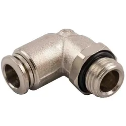 RS PRO, Rohrverbindungstechnik, Steckfitting, Gewinde-zu-Rohr, Messing vern (Winkelverbindung)