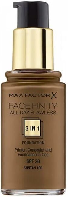 Max Factor FACEFINITY ALL DAY FLAWLESS 3IN1 FOUNDATION #100 SUN TAN 30ml
