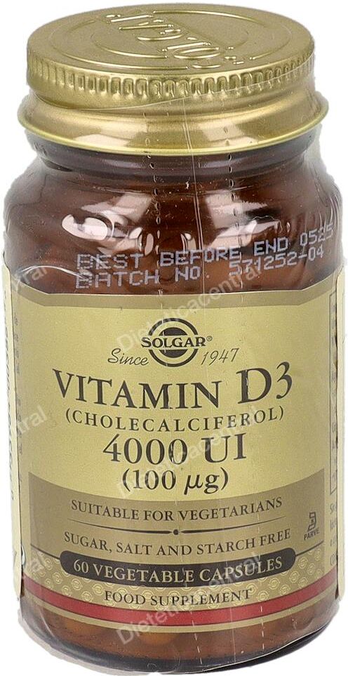 Solgar vitamina d3 4000ui (100mcg) 60cap.veg.