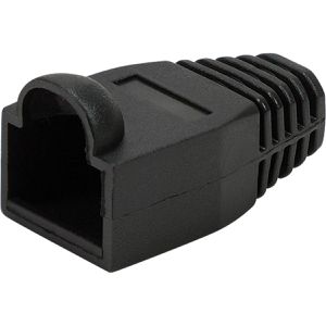 LogiLink Knickschutztülle MP0064, für RJ45 Modularstecker, für 6,5 mm Ø, schwarz, 50 Stück