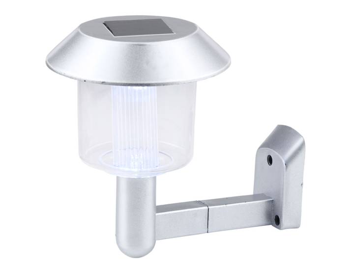 Solar-Wandleuchte, silber