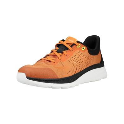 Sneaker GEOX "Geox Sneaker Textil", Herren, Gr. 44, orange (schwarz, orange), Textil, Schuhe Sneaker