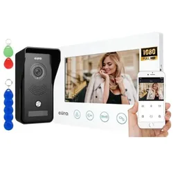 Eura, Klingel + Türsprechanlage, Wideodomofon VDP-42A3 GAMMA Plus, TUYA, Biały, Wifi, 2 wejścia, czytnik (Funk, WLAN)