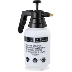 Relaxdays 2 x Pumpsprühflasche 1 Liter Weiß,Schwarz