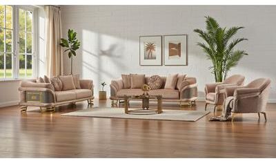 Furnia Union 4 Pieces Living Room Sets 2 Sofa 2 Chair