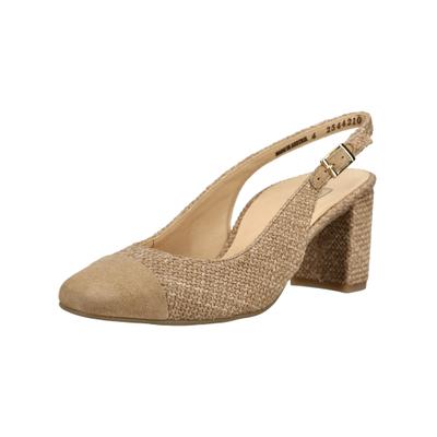 Slingpumps PAUL GREEN "Paul Green Pumps Leder", Damen, Gr. 39, hellbraun, Leder, Schuhe Slingpumps