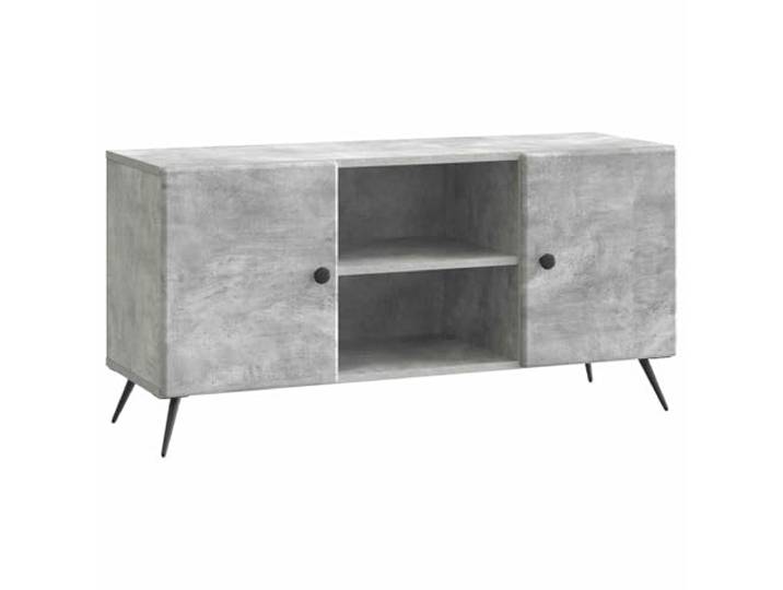 KGHERMDF TV-Schrank Betongrau 102 x 34,5 x 50 cm Holzwerkstoff Stauraum mit Regalen, Stabil und langlebig, Vielseitig für Wohnzimmer, Schlafzimmer, Home Office