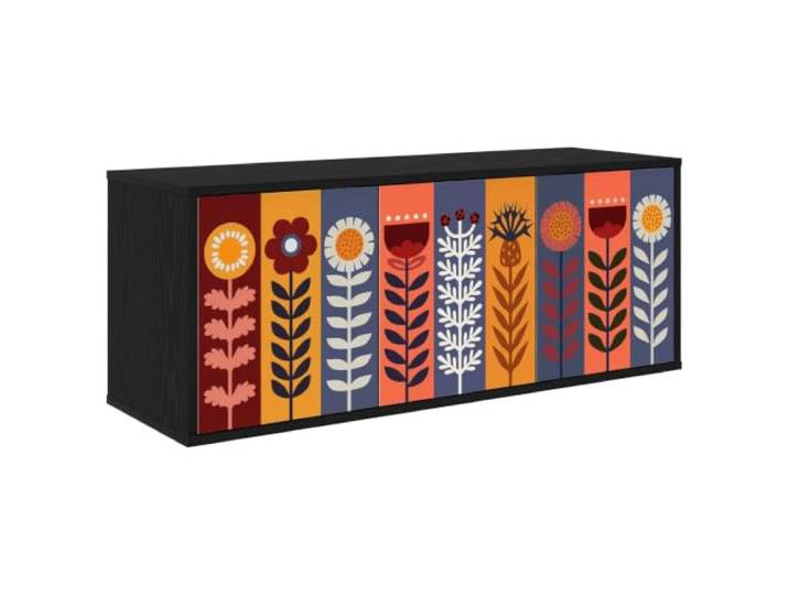 GKMBCVDFR Wandmontierter TV-Schrank Essen 102x33x40 cm Holzwerkstoff Schwebendes Design, viel Stauraum, dekoratives Muster, langlebiges Holzwerkstoff, einfache Reinigung