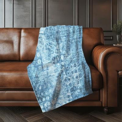 Addison Rugs Premium Machine Washable Modern Prints Sherpa Throw Blanket