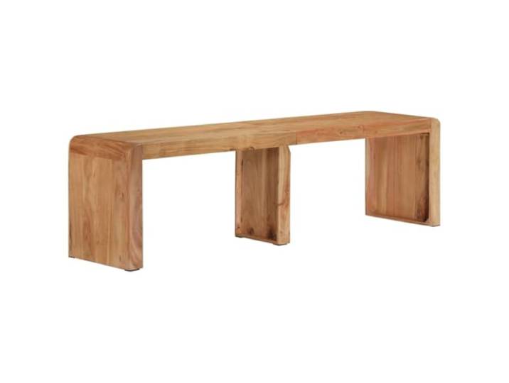 XHNIFBN Sitzbank 160x38x45 cm Massivholz Akazie Holzbank Esszimmer Rustikale Holzbank aus echtem Akazienholz für Flur, Küche und Wohnbereich mit naturbelassener Oberfläche.