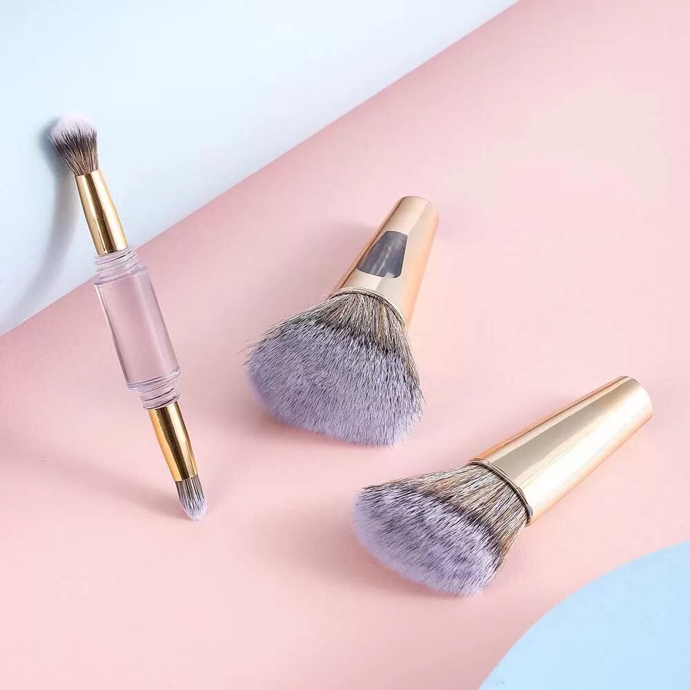 INF 4-in-1 Make-up Pinsel mit zwei Enden - Multifunktional, tragbar und weich