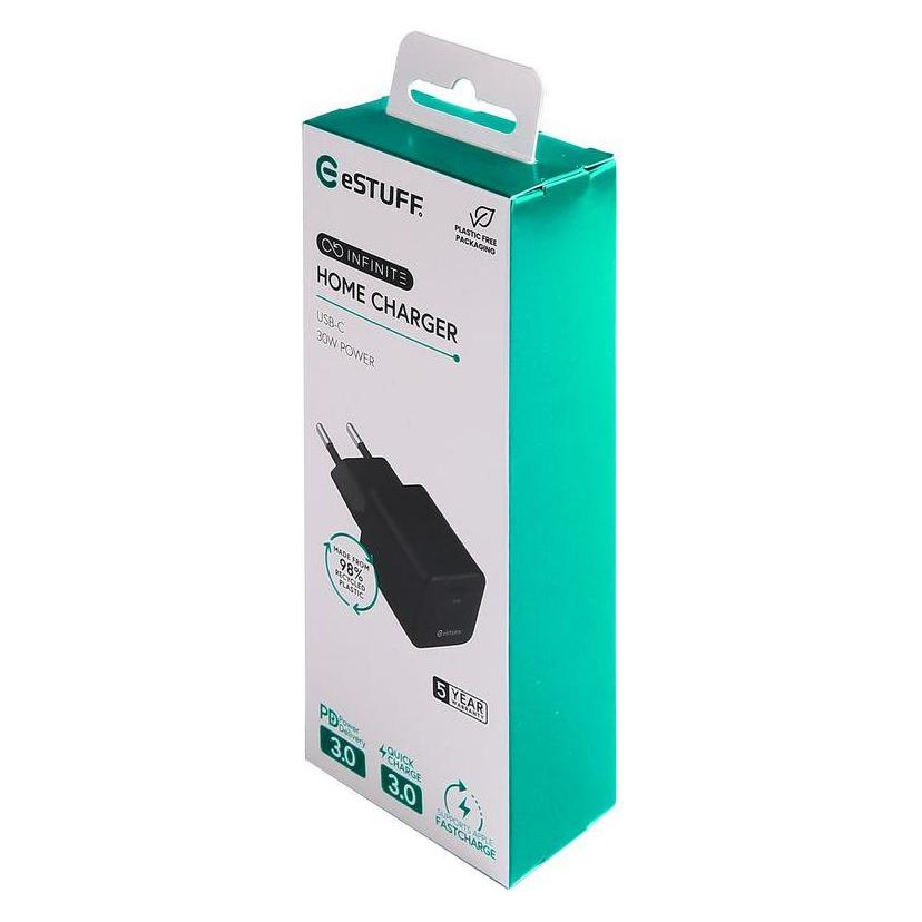 eSTUFF INFINITE (GRS) USB-C Charger (30 W, 1 Port) (ES637028)