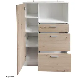 HTI-Line, Regal, Küchenschrank Kombi L Blanca (84.50 x 40 x 133 cm)