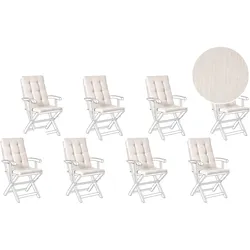 SITZAUFLAGEN 8er-Set Hellbeige 42/95 cm Maui Premium