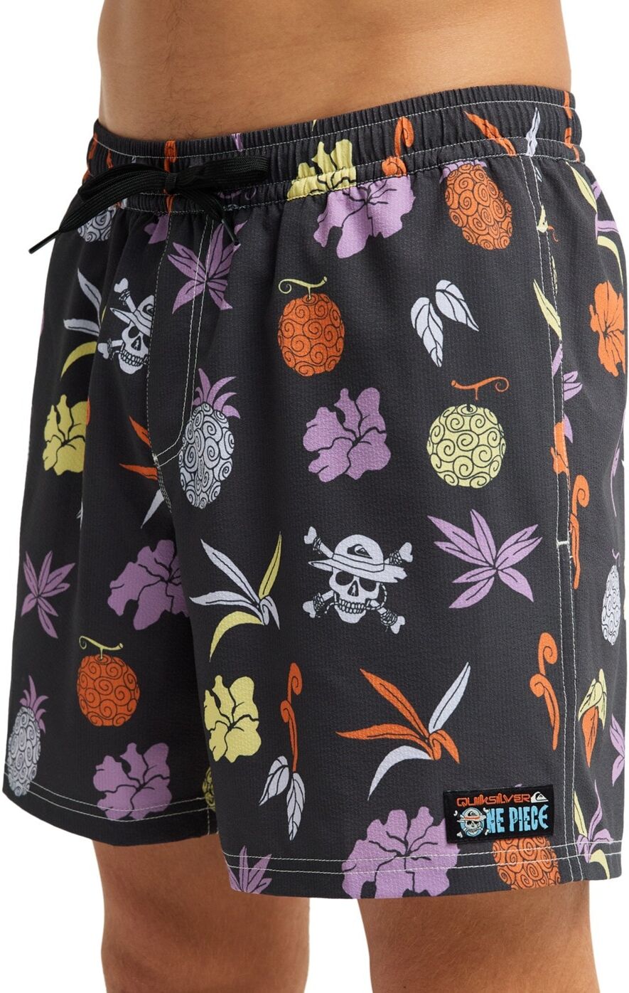 Boardshorts QUIKSILVER "One Piece Printed 16", Herren, Gr. S, Normalgrössen, bunt (phantom opqs gomu no mi), Obermaterial: 95% Polyester, 5% Elasthan., Hosen Boardshorts phantom opqs gomu no mi S, Normalgrössen