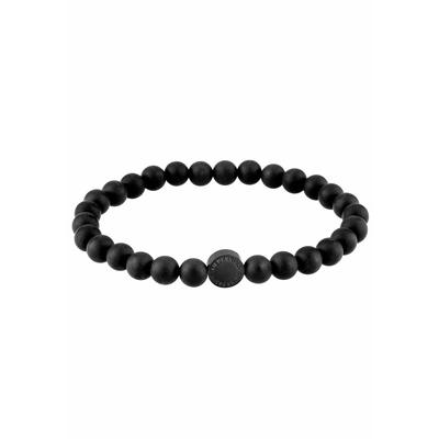 Armband LIEBESKIND BERLIN "LJ-0066-B-17", schwarz (schwarz, schwarz), Armbänder, Damen, 17cm, Edelstahl, Armband, mit Onyx