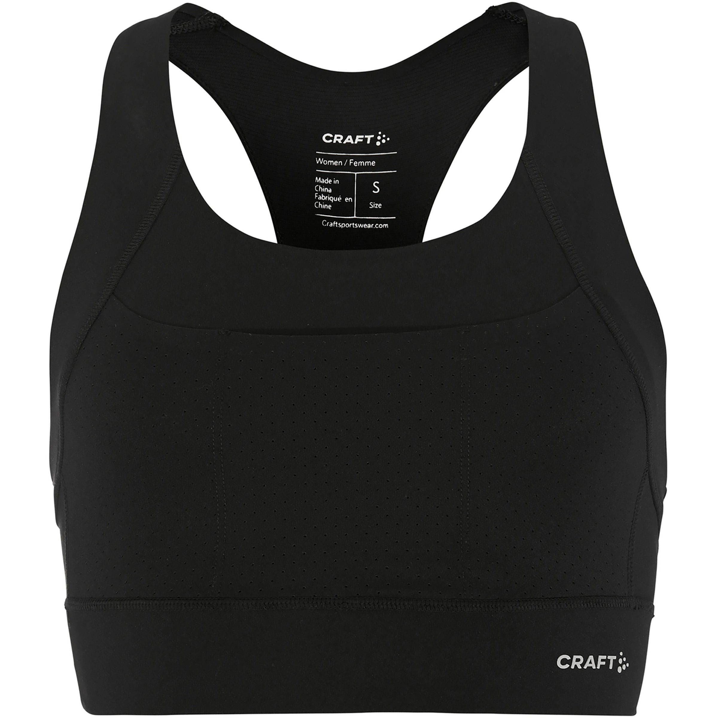 Craft Hypervent Pocket Sport BH Damen Sport-BHs schwarz Größe XS Elastisch