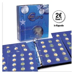 Schwäbische Albumfabrik, Fotoalbum, 2-Euromünzen-Sammelalbum Topset, für alle 2 Euro-Münzen in Kapseln, 2004-2013 (24.90 x 23.50 cm)