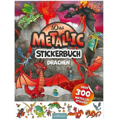 Das Metallic-Stickerbuch – Drachen, Taschenbuch von , arsedition, 978-3-8458-5991-0