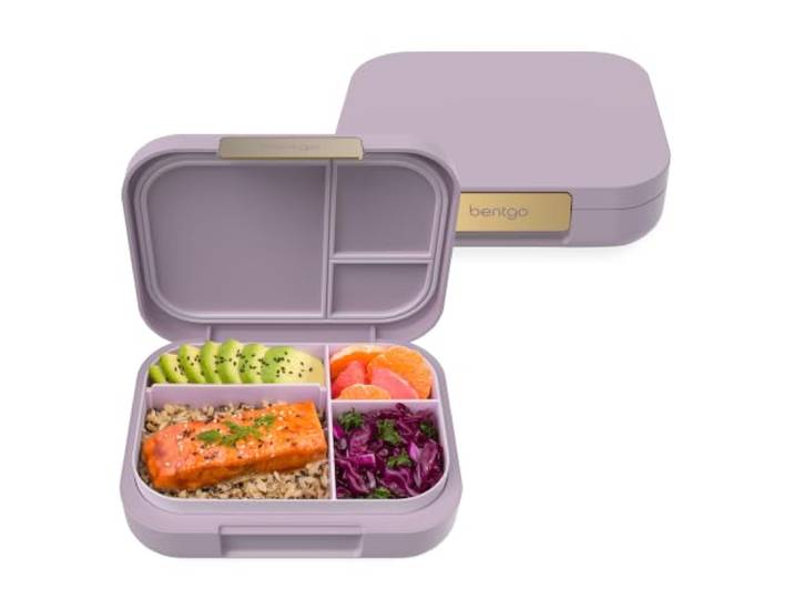 Bentgo® Modern,Vielseitige 4-Fächer Bento-Stil Lunchbox für Erwachsene und Jugendliche, Auslaufsicher,BPA-frei, matte Oberfläche und ergonomisches Design (Orchidee)