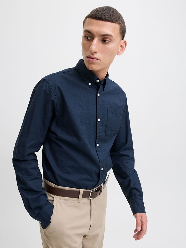 Jack & Jones Hemd "Classic" - Slim fit - in Dunkelblau - XXL
