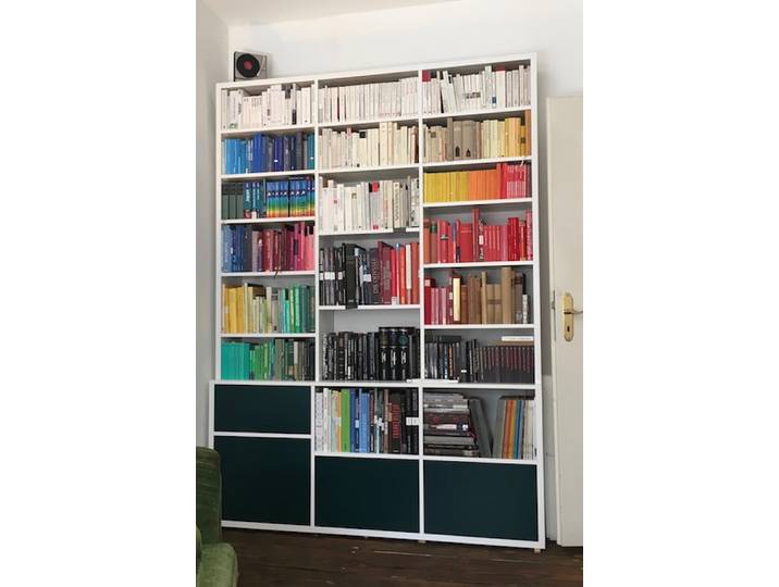 Stylishes Bücherregal MDF Beschichtet MDF Weiß matt