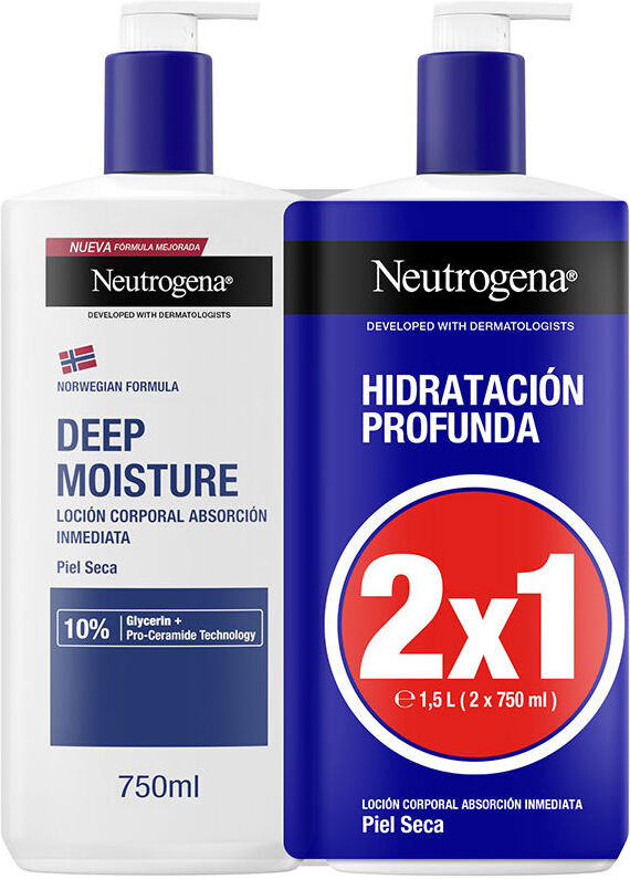 Neutrogena Hidratación Profunda loción piel seca pack 2 x 750 ml