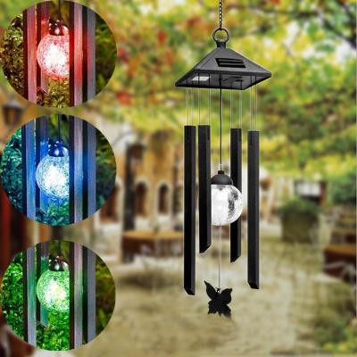 Snug & Styled Solar Wind Ring Garden Light Waterproof Hanging LED Wind Chime Lamp Solar Wind Ring Garden Light Waterproof Hanging LED Wind Chime Lamp