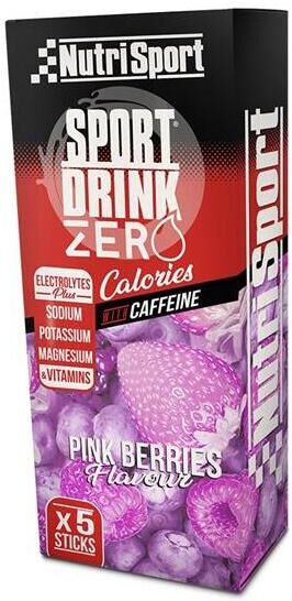Nutrisport Drink Zero with Caffeine Pink Berries 5 Sticks x 3.5 gr