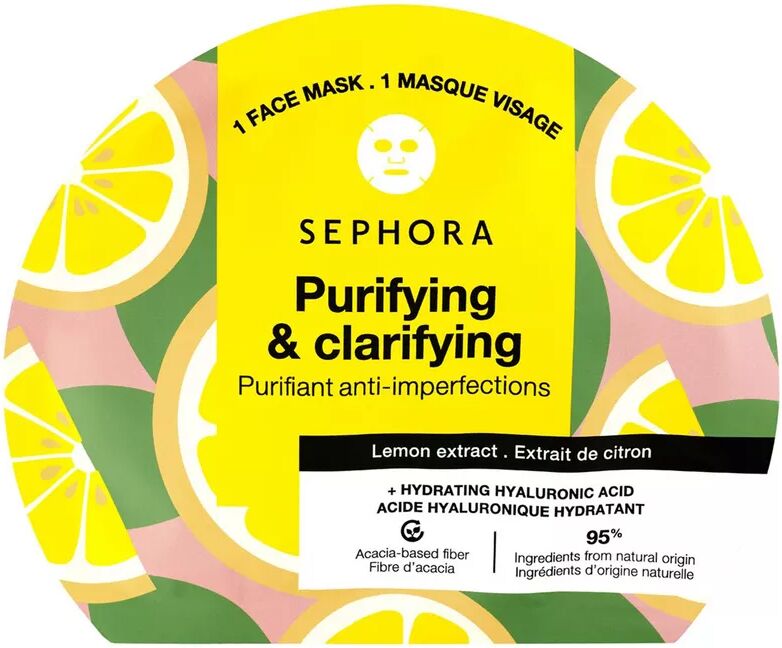 SEPHORA - Masque aux Extraits de Fruits et Acide Hyaluronique - Tuchmaske, 1 Stück, CITRON