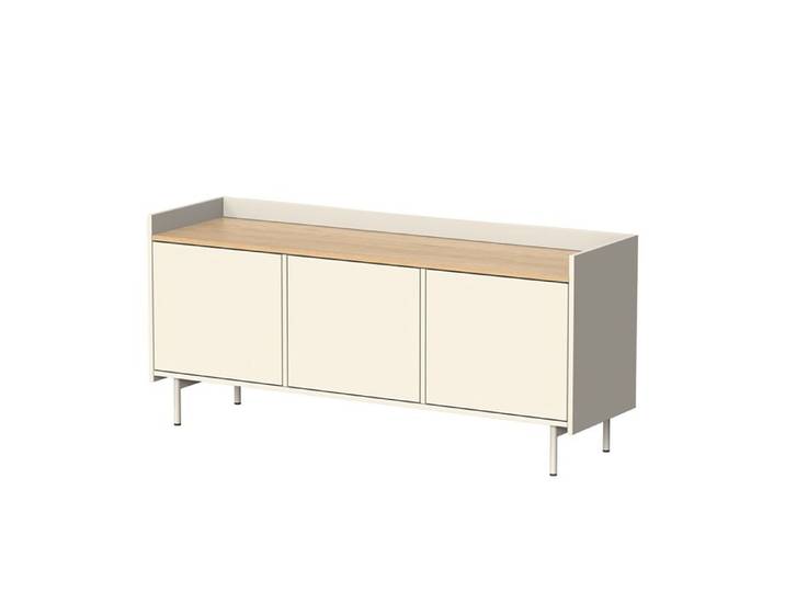 Meuble TV Velina 140x63cm avec 3 portes Crème Vicco 56359