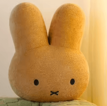 Uplift Curations JoyfulHug Plush Heart Rabbit Cushion Red Check Velvet Throw Pillow For Sofa & Office bunny