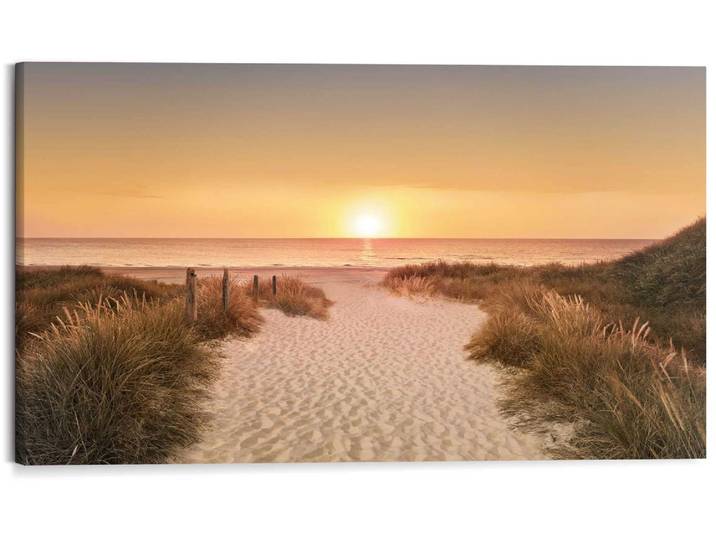 Kunstdruck REINDERS Sonnenuntergang , orange (farbe bild(er): orange), B:118cm H:70cm T:2cm, MDF, Bilder, Kunstdruck