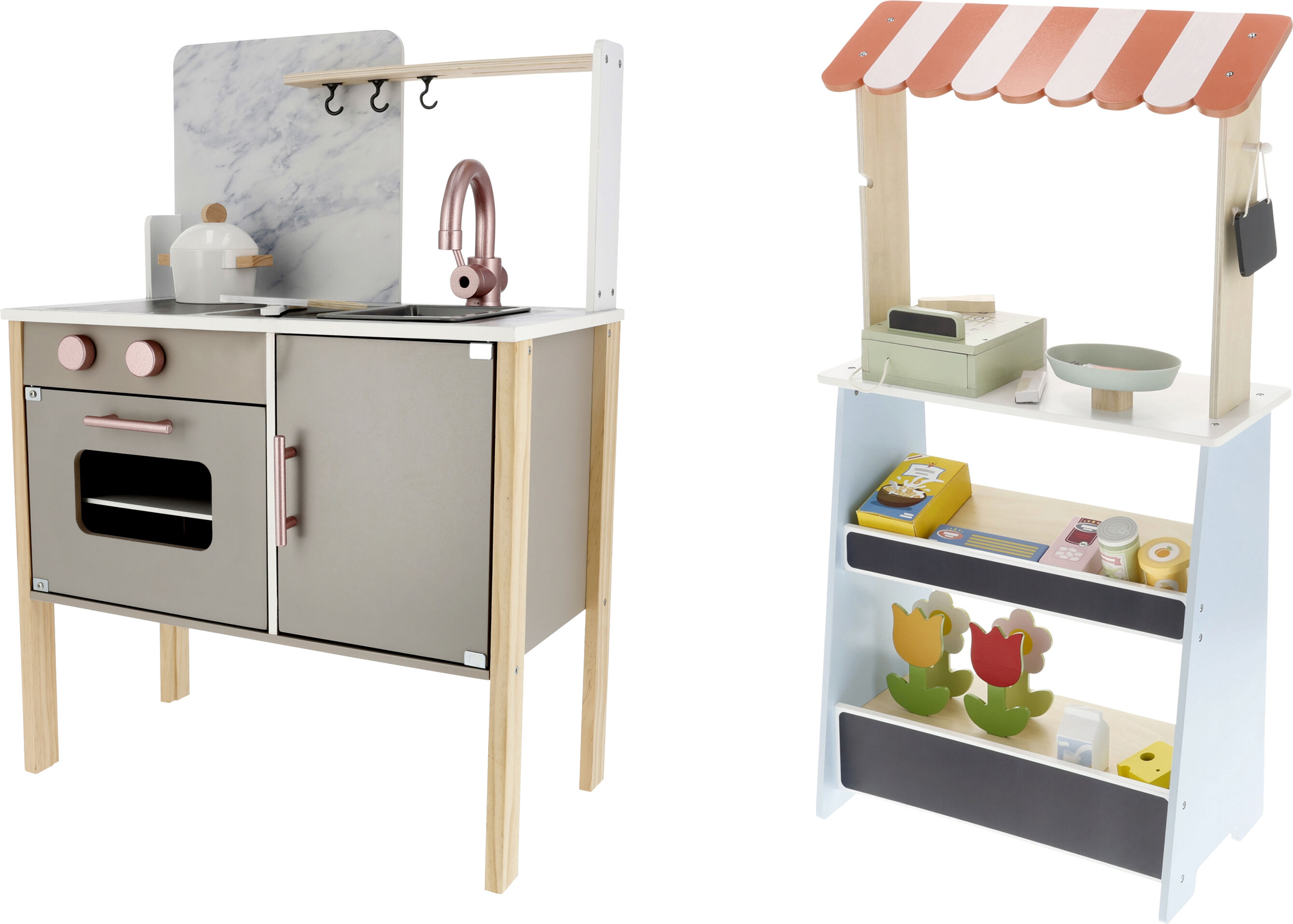 LUPILU® Spielküche / Kaufladen, 7-teilig / 35-teilig