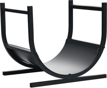 Costway 17 Inch U-Shaped Firewood Rack Steel