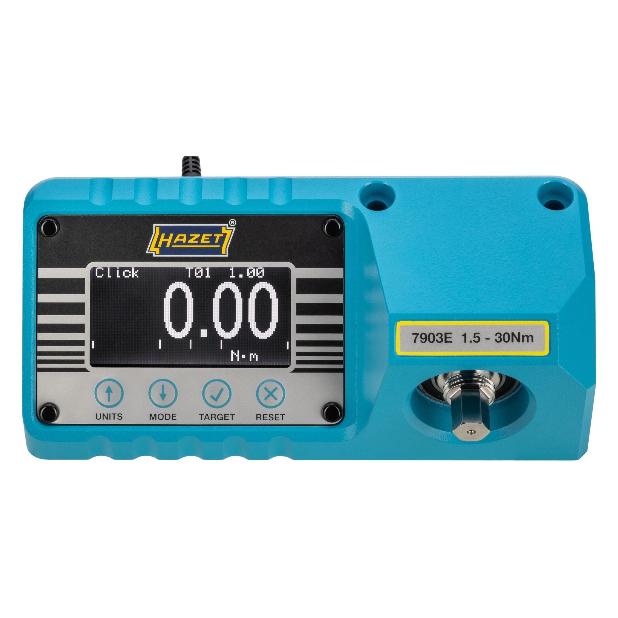 Hazet Drehmoment-Prüfgerät elektronisch 1,5 - 30 Nm 7903E Nm min-max: 1.5 - 30 Nm Sechskant... (1/4", 3/8", 1.50 - 30 Nm) (7903E)