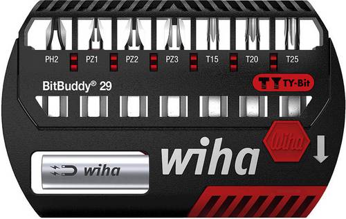 Wiha 42137 Bit-Set 8teilig Kreuzschlitz Phillips, Kreuzschlitz Pozidriv, TORX Plus
