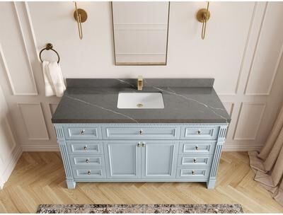 Willow Collections 60 in. W x 22 in. D Reeded Paris Single Sink Bathroom Vanity with Countertop