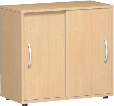 Schiebetürenschrank PALENQUE, 2 Ordnerhöhen, 1 Boden, B 800 x T 400 x H 752 mm, Buche