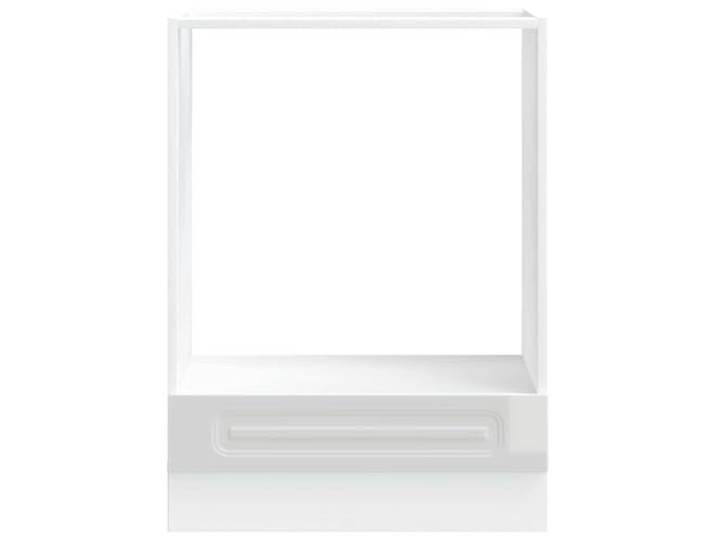 KTHLBRH Kalmar Ofenschrank weiß glänzend 60 x 46 x 81,5 cm Spanplatte Verstellbare Füße, Kapazität 50 kg, großes Fach für Backofen und Mikrowelle, leicht zu reinigen