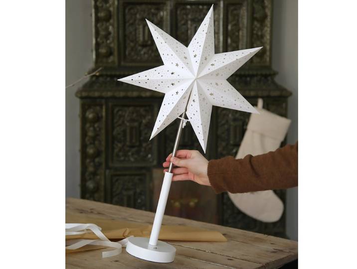 Objet déco Noella 35 x 62 x 15cm Blanc/Blanc/Argenté