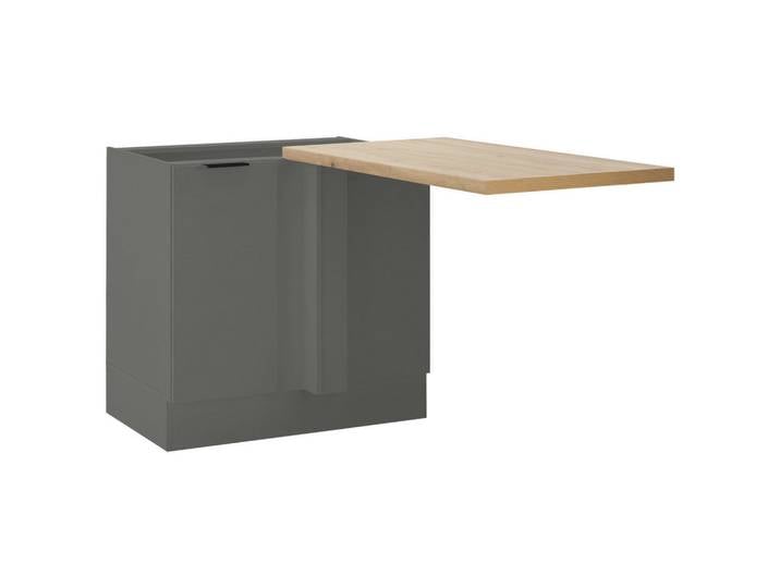 Carryhome Eckunterschrank Multan, Graphit, 1 Fächer, einmalig seitenverkehrt montierbar, 105x90x60 cm, individuell planbar, Küchen, Küchenmöbel, Küchenschränke, Eckschränke Küche