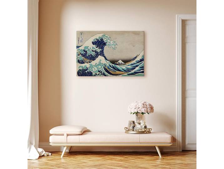 Toile La Grande Vague Feutre Gris/Gris 60 x 40cm