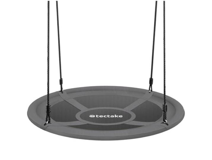 tectake® Nestschaukel, Korbschaukel bis 120 kg belastbar, Schaukel für Kinder und Erwachsene, Outdoor Gartenschaukel oder Indoor Hängesessel, Spielzeug für Garten oder Kinderzimmer (GRÖSSE Ø 100 cm)
