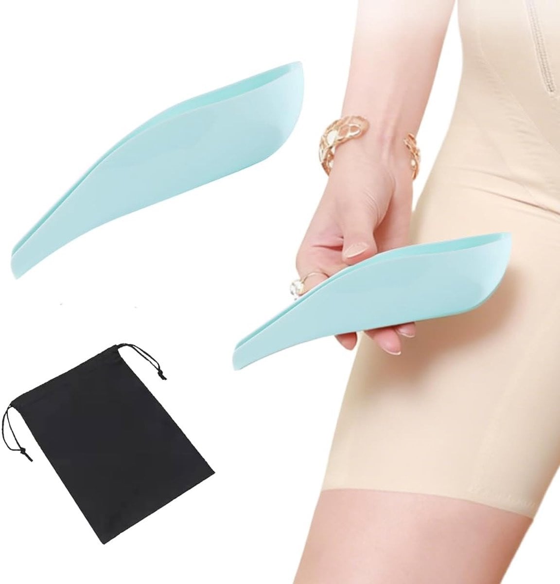 Staand urinoir voor dames met opbergtas, blauw