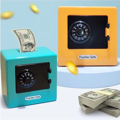 Inspired Finds Retro ATM Mini Money Box With Rotating Password, Automatic Cash And Coin Saver Bank yellow