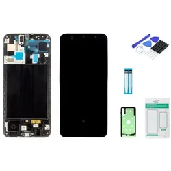 Kaputt.de Samsung Galaxy A50 Display (mit Rahmen) schwarz - Set (Display, Samsung Galaxy A50), Mobilgerät Ersatzteile, Schwarz