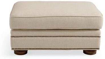 Sutton Ottoman - Belize Ecru - Grandin Road