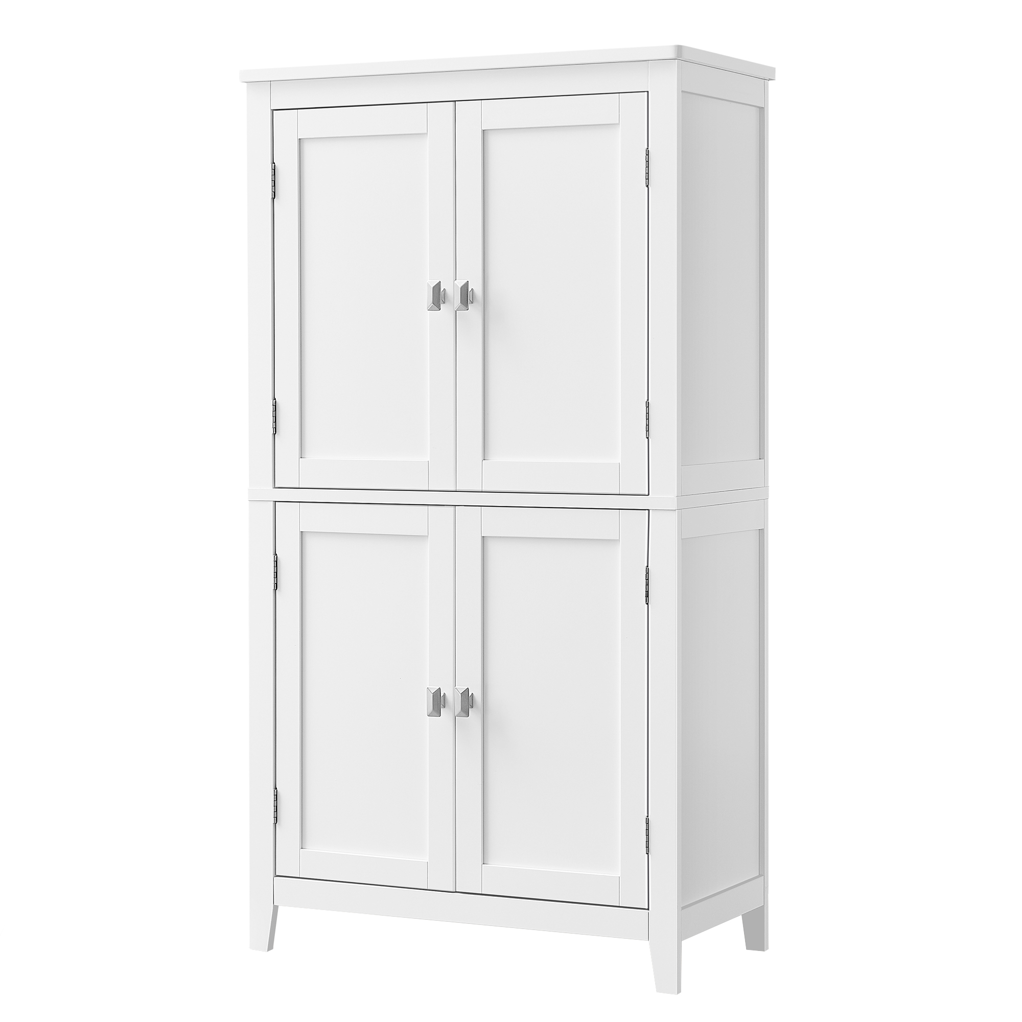 VASAGLE Badezimmerschrank, Badschrank, Küchenschrank mit 4 Türen BBCB35552P31