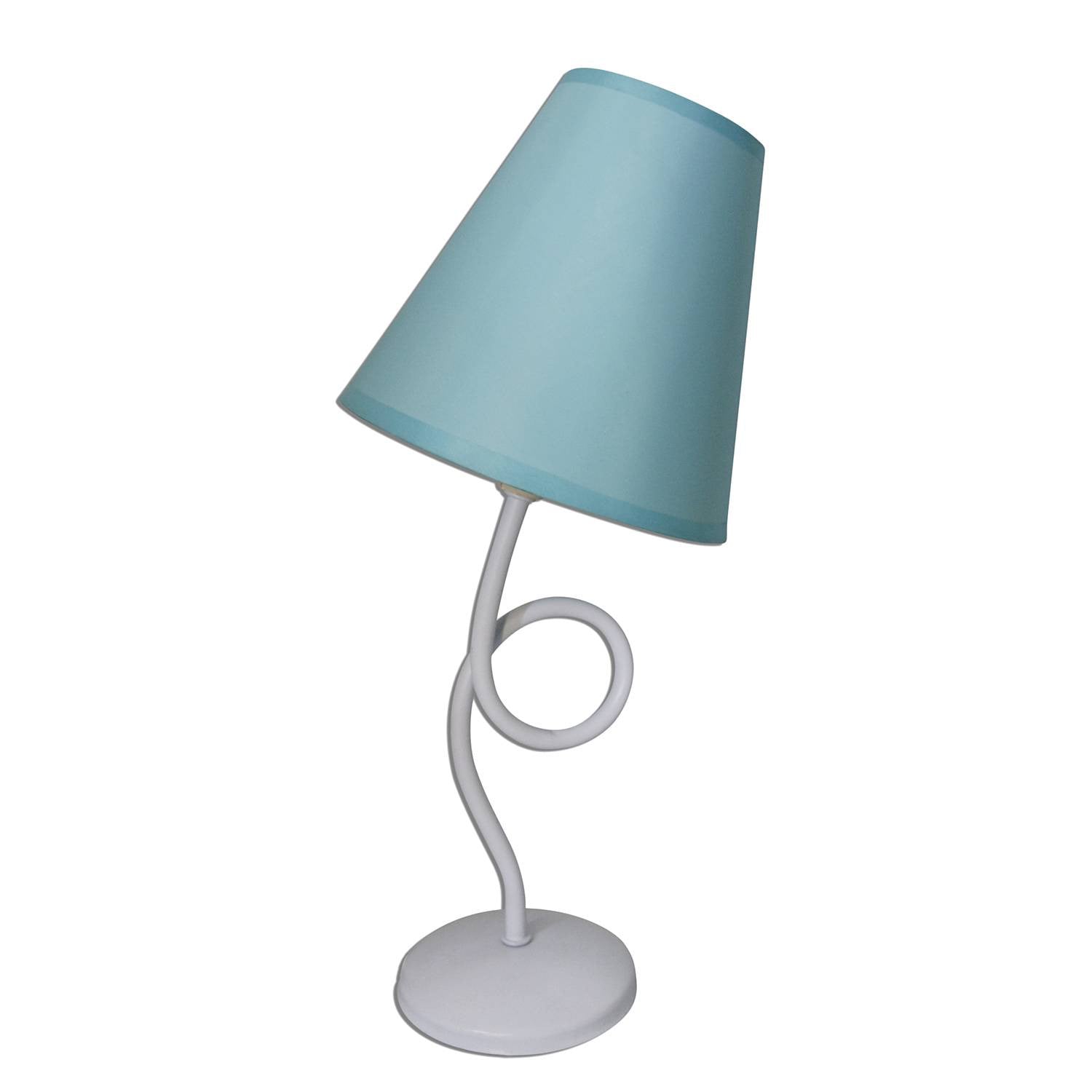 home24 Tafellamp Colori Blauw/Wit, Diameter: 17 cm, E14
